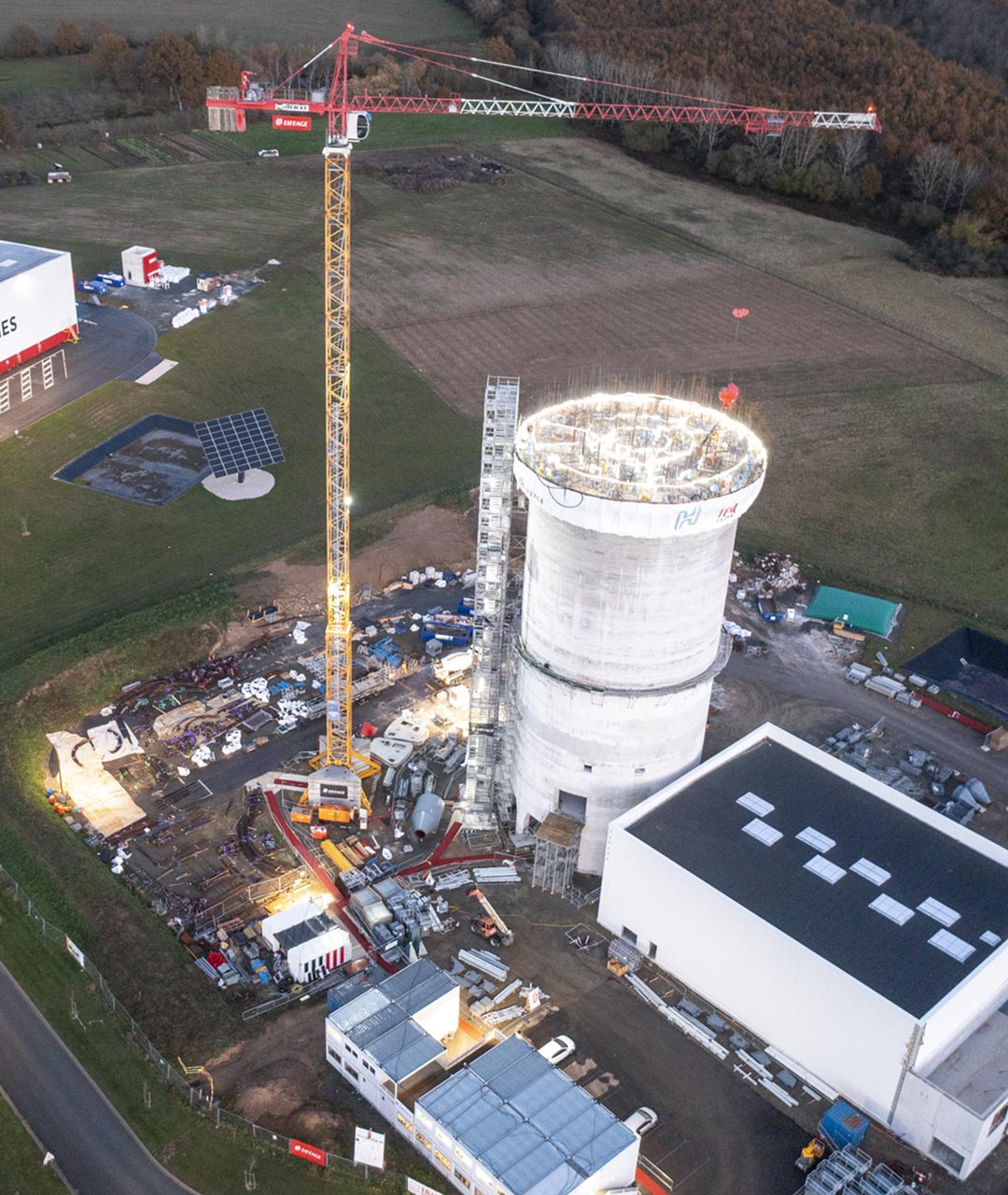 Silo à Bournezeau - vue du ciel