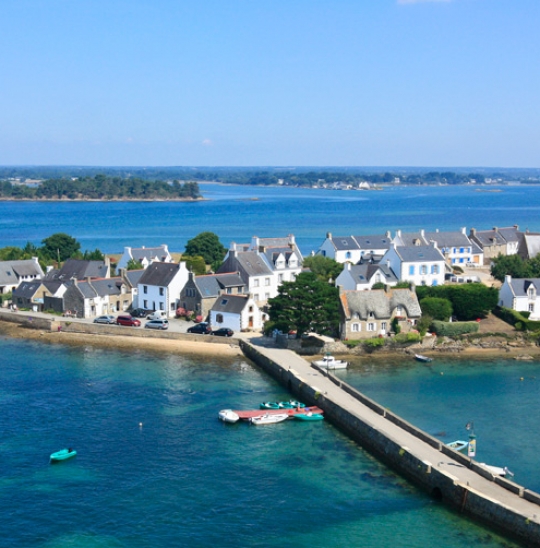 Photo aérienne Ria d’Etel dans le Morbihan (56)